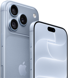 Deux iPhone 18 Pro, couleur glacier, face avant et face arrière montrant le Ceramic Shield et le système à trois caméras