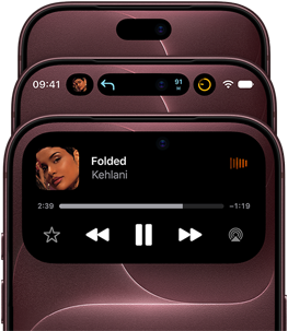 3 iPhone 18 Pros in Burgundy fanned out to show Dynamic Island in different modes: off, minimized, maximized