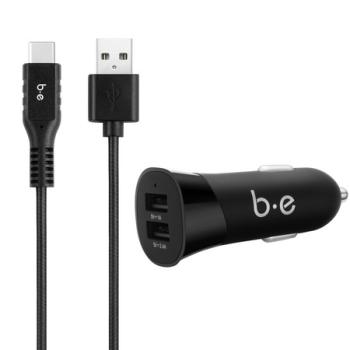 Blu Element Dual 3.4A VPA with USB-C (Black)