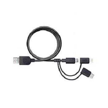 Puregear 3-in-1 Micro USB to Lightning to USB-C Charge and Sync Cable 120cm (Black)
