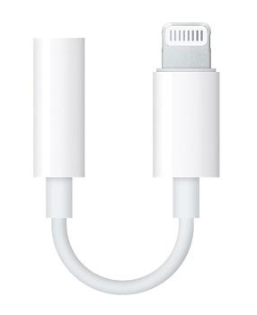 Apple Lightning to 3.5 mm Adapter OEM Headphone Adapter  (White)