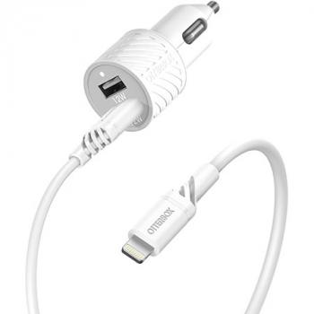 Otterbox 24W Combined Dual USB-A CLA Charger Kit w/ USB-A to Lightning (White)