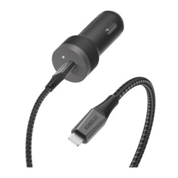 Chargeur de voiture OtterBox 30 W USB-C PD VPA avec câble USB-C vers Lightning (200 cm) (Noir)