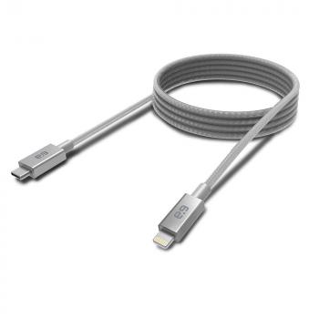 *Liquidation* PureGear câble tressé de charge-synchro Lightning à USB-C (180 cm) (Gris)