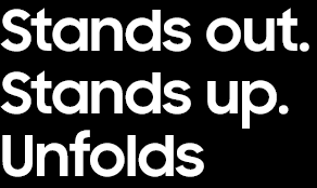 Stands out. Stands up. Unfolds