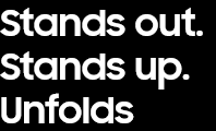 Stands out. Stands up. Unfolds