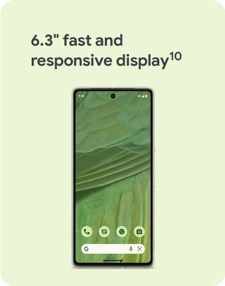 6.3 inches fast and responsive display
