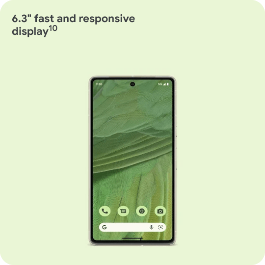 6.3 inches fast and responsive display