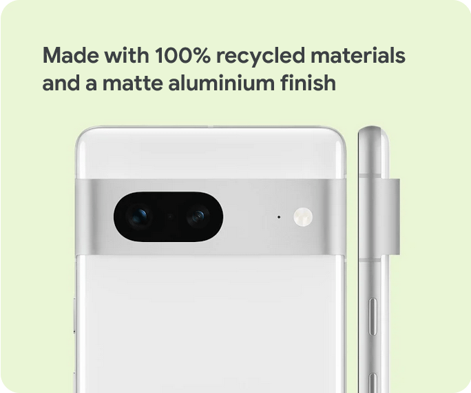 Made with 100% recycled materials and a matte aluminium finish