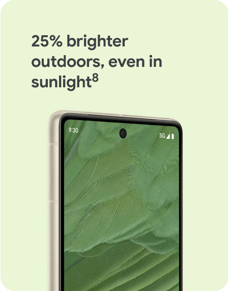 25% brighter outdoors, even in sunlight