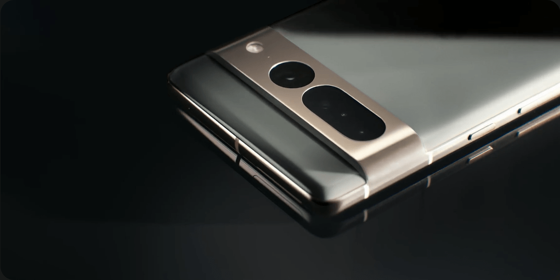 Multiple angles of the Pixel 7 Pro and its camera lenses