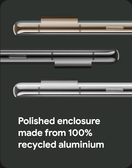 Polished enclosure made from 100% recycled aluminium