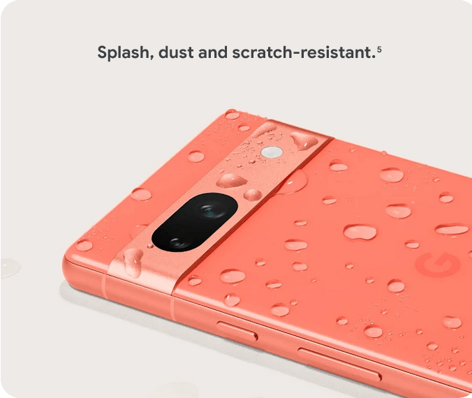 Splash, dust and scratch-resistant.