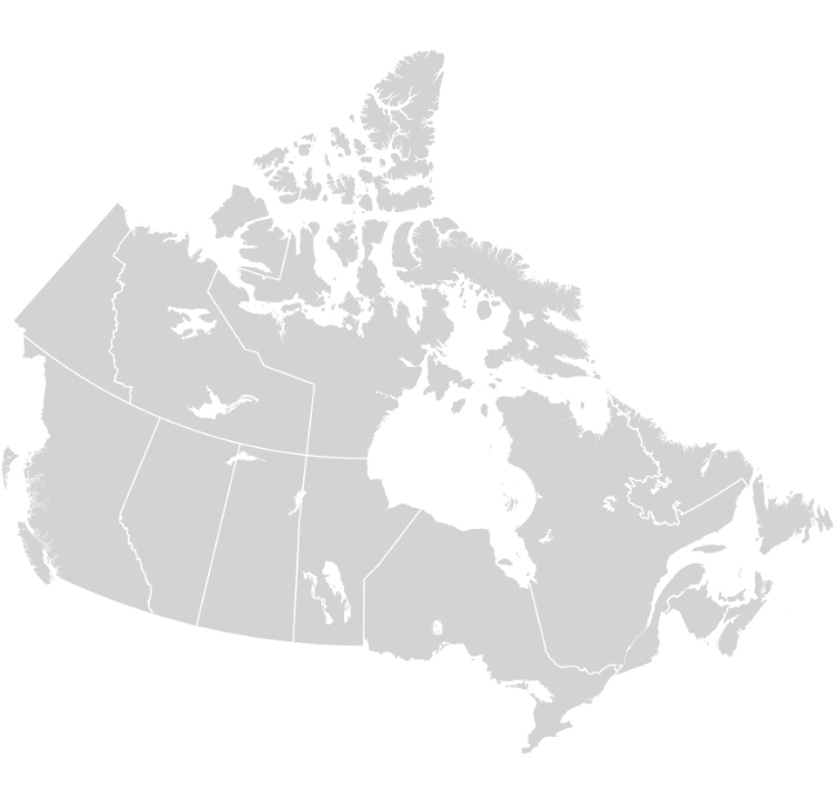 A simple blank of Canada map